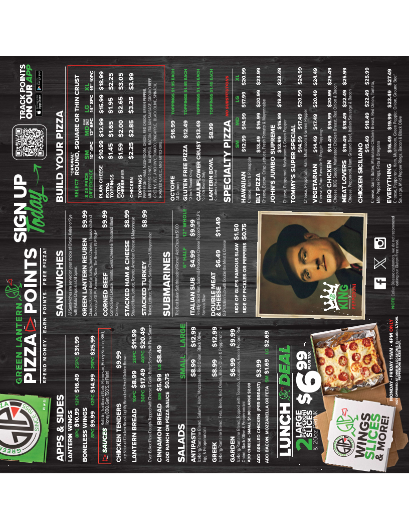Menu Green Lantern Pizza-1