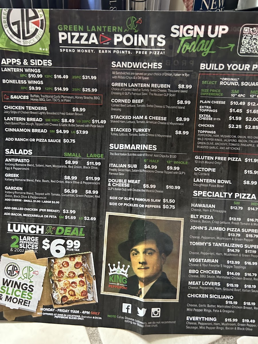 Menu Green Lantern Pizza-2